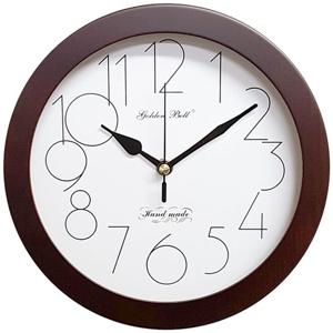 GB4834 무소음 벽시계 21cm 브라운 제조한국