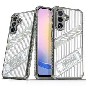 갤럭시A25 5G 풀커버 범퍼 킥스탠드 반투명 슬림 젤하드 케이스