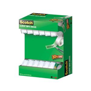 3M 매직테이프(122A-12 18X16M 세이빙 팩 30) 매직테이프 사무용테이프 사무실테이프 문구용테이프 다용도