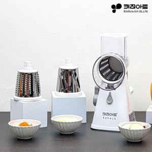 만능슬라이서 마늘 키친아트076 채썰기 라팔 회전 만능채칼 3종 슬