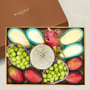 [메이필드호텔]골든후르츠 시그니쳐 혼합과일세트 2호(애플망고4+골드망고4+샤인2+메론1+용과1/ 총 12과) 6.7kg내외