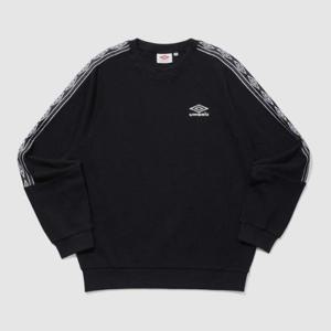 엄브로긴팔티 TQT UP421CFSO6-BLK HBL OG 테이프라인 맨투맨 / BLACK