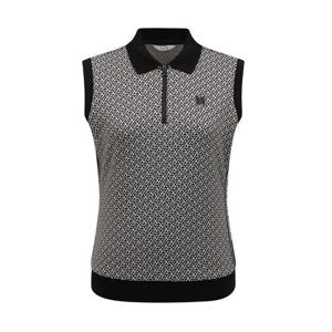 [링스골프][25FW] 여성 로고패턴 티 베스트  L21E3TF281_BK