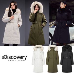 디스커버리 25FW 신상/여성/후드탈부착/허리벨트/기능성/밀포드 베르텍스 벨티드 구스다운 롱패딩 DWDJ9B056