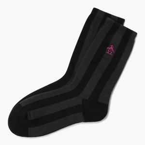 [먼싱웨어] 여성 오리지널 펭귄 스트라이프 삭스 블랙 MR122PSO21