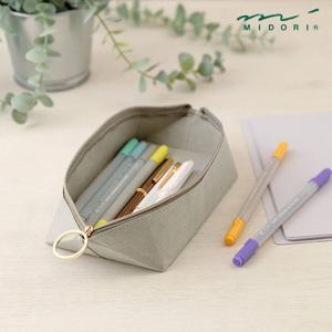 미도리 펜 파우치 그레이M 화장품파우치 펜트레이