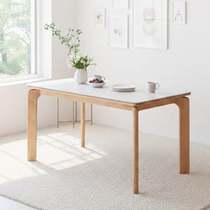 트리플 이엘 원목 세라믹 4인용 테이블 (의자미포함)