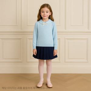 [로엠걸즈(아동)]둥근카라 풀오버 스커트 상하세트 RGSM25W2P
