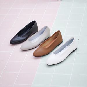 [블루피오레] 심플 가죽 플랫 슈즈 BFS443