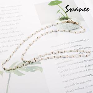 스와니 화이트 비즈 볼 마스크 스트랩 (M001009C/Accessories)