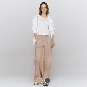 [지오다노/본사] 415513 여 코튼 와이드 팬츠