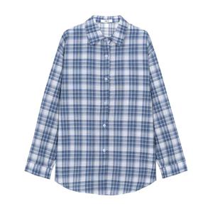 [에이비에프지]체크 패턴 긴팔 롱 남방 APZ5ZB34G