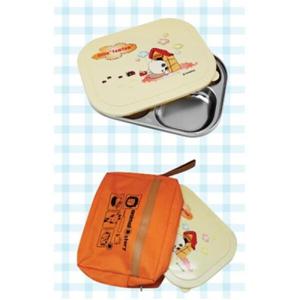 아트박스/빠띠라인 유아용 스텐레스 식판 5구 뚜껑 및 가방포함