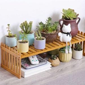 홈플랜트 1단 대나무 화분진열대 신발정리 소품선반