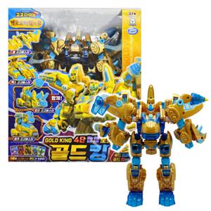 고고다이노 골드킹 고고버스터 4단합체 변신 공룡로봇 장난감