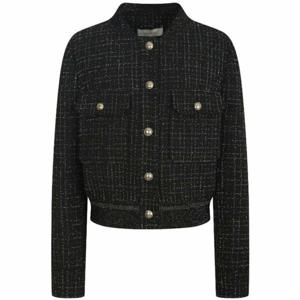 [JJ JIGOTT][JJ지고트]니트 배색 메탈 트위드 크롭 점퍼 GNAA0JP