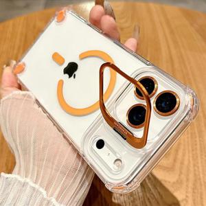 아이폰17 에어 프로 맥스 맥세이프투명컬러범퍼메탈거치대케이스