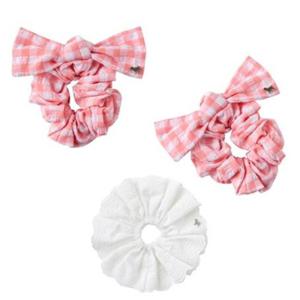 [블루독8-키즈] 택1 핑크 깅엄체크 스크런치 곱창 머리끈 헤어 악세사리 세돌선물 초등 2611987150