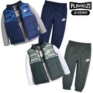 [플레이키즈프로]나이키 키즈 상하복 세트(+패딩조끼 세트) A243ST874P