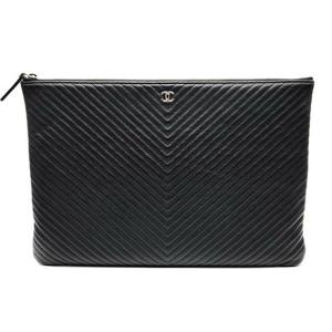 (명품) 샤넬 캐비어 쉐브론 클러치 라지 L379316
