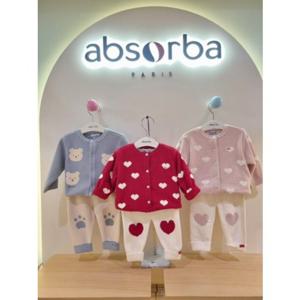 [압소바] [백일 돌 조카선물] (아기외출복) 유아동 니트가디건 상하복 3종택1 (A2721212T3)