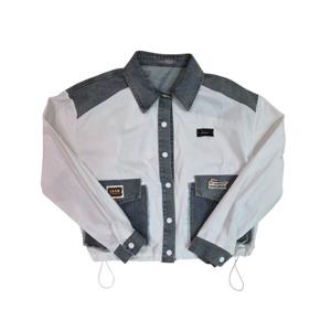 [르니앤맥코이(여성)]옷핀 브로치 밑단 스트링 블라우스(MN05BL015HJY)