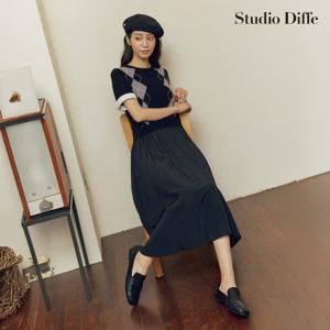 [런칭] 스튜디오 디페 26SS 아가일 니트 원피스 2종