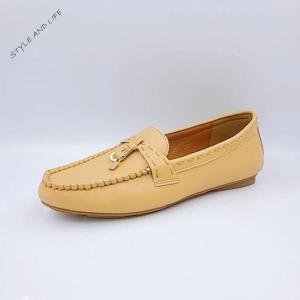 발편한 자물쇠 여성플랫로퍼 소가죽 swm24017 베이지