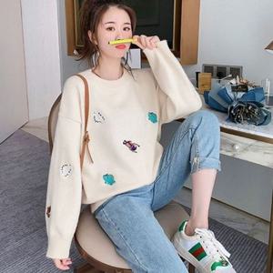 여성의류 의류 니트 2컬러 상의 DF20905 몬스 오버핏 니트티