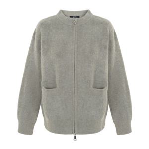 [에이비에프지]지퍼 디테일 긴팔 니트 가디건APY4ZY37K