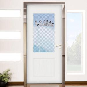 아트박스/꾸밈 ce153-모던사선라인(펭귄)_현관문시트지