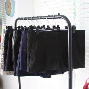 아트박스/올리오 블랙 집게 바지걸이 50개