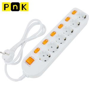 강원전자 PnK P076A 안전 멀티탭 6구 개별 5m 10A 강원전자 PnK P076A 안전 멀티탭 6구 개별 5m 10A