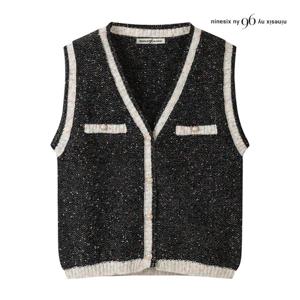 나인식스뉴욕  레인보우 보카시 진주 니트 베스트 (NPAVT009M0)