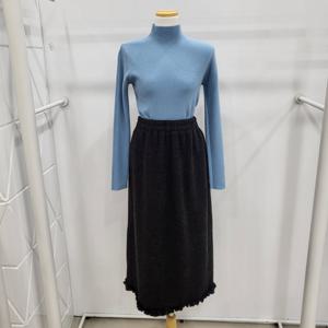 [밸리걸]프릴H라인 기모  롱 스커트(824220)