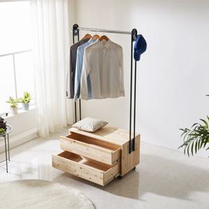 파로마 네오 케이모 2단 서랍 800 이동식 일자 행거 NES1759