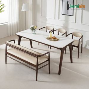 케미에르 카야니 양면세라믹 원목 6인식탁SET(벤치형) KGN-910B