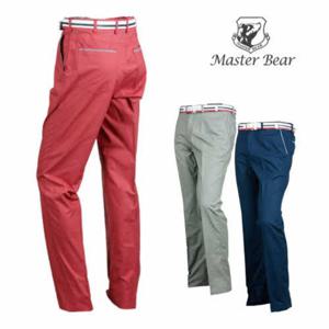 보스케 남성 봄 여름 골프웨어 링클 프리 포켓 골프 면 바지