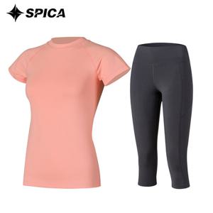 스피카 요가복세트 티셔츠 칠부레깅스 SPA530709