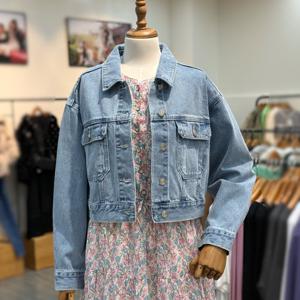 [써스데이아일랜드]크롭 데님 자켓 t252mjk131