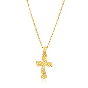 여자 순금 목걸이 7.5g [세인트 컷팅 십자가]