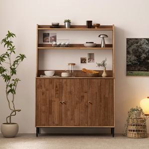 나무뜰 헤이즐 원목 다용도 주방 수납장 세트 1200 GM400C (착불)