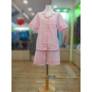 레노마 세이브존01 여 미니마우스 핑크체크5부잠옷세트PK 0D1SF3