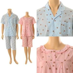 비너스 DP01 가볍고시원한아사면 곰돌이커플잠옷 SPA4232