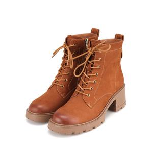 [바바라(슈즈)]베이직 뒷 금장 고리 장식 여성 워커BBH864-BR