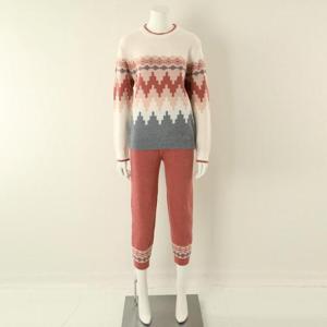 비너스 DP01 포근한 스웨터 커플잠옷 EV3876M+P+F