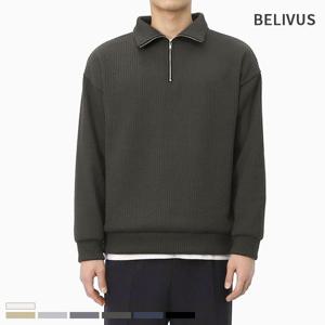 [빌리버스]빌리버스 남성 하프집업 니트 긴팔 티셔츠 BNBS004