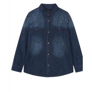 [버커루]남자투포켓 D톤 웨스턴 데님 셔츠(B252DS114P)