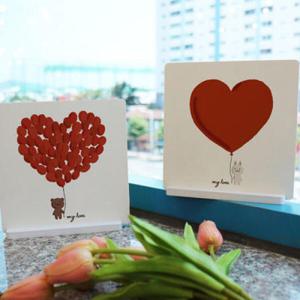 아트박스/꾸밈 tk919-스탠드액자2P_하트풍선