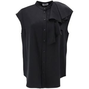 Alexander McQueen 버튼업 슬리브리스 셔츠 754616QBAAE 1000 TP944889852